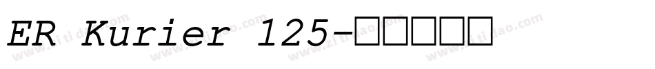 ER Kurier 125字体转换